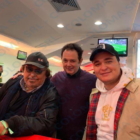 Coloma con Umberto Smaila e Tony Renis a Milan-Lecce