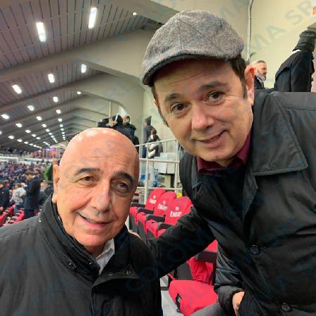 Coloma con Adriano Galliani a San Siro per Milan-Napoli